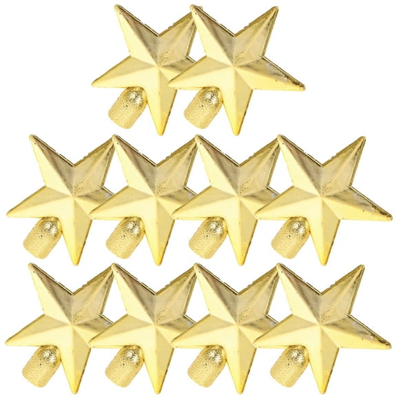 WEUVEB 10pcs Tree Star Topper Ornament Plastic for Christmas Holiday Decoration