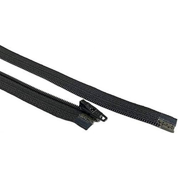 #3 Coil Separating Black YKK Zippers for Sewing Craft & Apparel - Color Black - Made in The United States (12 Zippers Per Pack) (10" Inches)