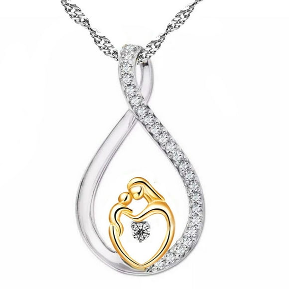 Latrodar Mother's Day New Gifts Zircon Necklace Jewelry Gold Christmas Day Best Friend Gifts for Women