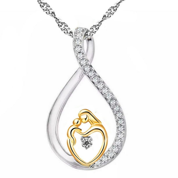 Collar para mujer, Joyas para mujer, Joyas para mujer, Regalos para el Día de la Madre, Collar de circonitas, Collar de oro
