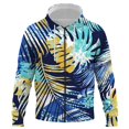 thumbnail image 1 of Fashion Men Casual Zipper Hoodies Spring and Autumn Male Sweatshirts Oversize Outwear Jacket Abstract pattern Coat, 1 of 5