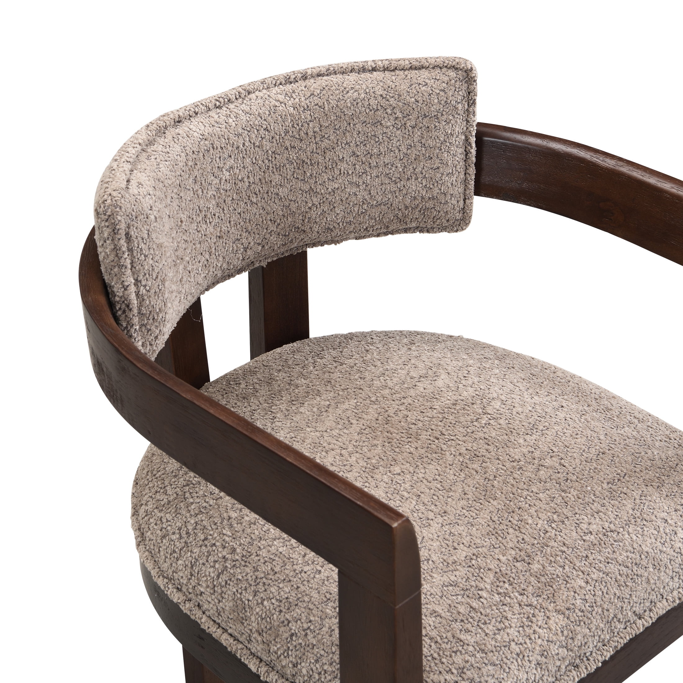 Christopher Knight Home 7-Piece Modern Dining Set, 84" Table with Light Brown Upholstered Chairs, Espresso