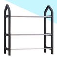 thumbnail image 4 of 3 Tier Shoe Rack Easy to Assemble Shoe Organizer for Entry Dormitory(Black), 4 of 6