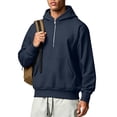 thumbnail image 4 of Ceisia Men Waffle Knit Stand Collar Full Zip Fleece Jacket Loose Fit Long Sleeve Pocket Daily Casual Outer Coat Gift, 4 of 9