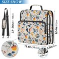 thumbnail image 2 of FORMRS Zipper Binder with Shoulder Strap 2-inch Ring 500 Sheet Capacity File Bag, Acorn Leaves Pattern, 2 of 5