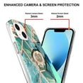 thumbnail image 4 of Case for iPhone 14 Pro Max protective case, IMD Marble Flowers Pattern with Ring Holder Case,Shockproof Silicone TPU Slim Protective Cover, 4 of 6
