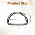 thumbnail image 2 of Uxcell 100pcs D Ring 5/8" (15mm) Metal Electroplate D-Shape Buckle Clips, Gunmetal, 2 of 7
