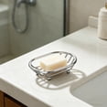 thumbnail image 4 of Jabonera de Acero Inoxidable con Estante Calado para Baño o Encimera de Cocina: con Drenaje Automático, Antideslizante y Resistente a La Corrosión. Ideal para Jabón En Barra, Esponjas y Pequeños Uten, 4 of 6