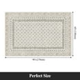 thumbnail image 2 of MeyJey 6'x9' Boho Floral Area Rug, Machine Washable Vintage Throw Rug, Non-Slip Stain Resistant Oriental Traditional Carpet for Living Room Bedroom Dining Room Office, Beige/Gray, 2 of 15