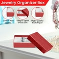 thumbnail image 2 of Novel Box 100 Pack Red Cardboard Cotton Filled Jewelry Gift Boxes 2.5x1.62x1 Inches with Lids, 2 of 8