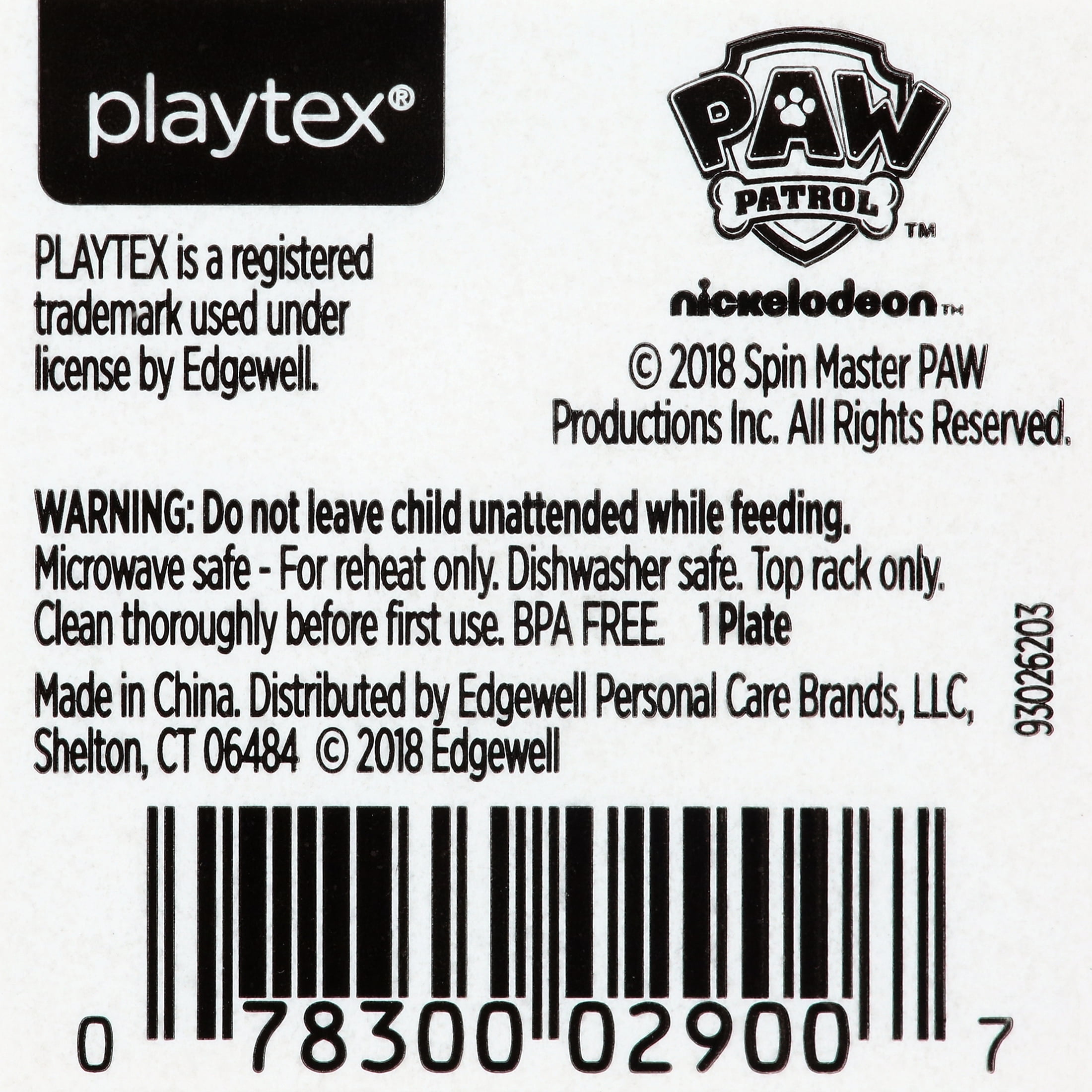 Playtex Mealtime Paw Patrol Plate for Girls, Pink, 1 Pack