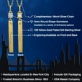 thumbnail image 2 of Gem Stone King 18K Yellow Gold Plated Silver Lab Grown Diamond Pendant Necklace for Women | 0.27 Cttw | Gemstone April Birthstone | Round 4MM | With 18 inch Chain, 2 of 6