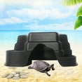 thumbnail image 5 of Walbest 1 Pack Turtle Platform, Reptile Shelter with Feeder Trough Pet Climbing Toys Lizard Hideout Platform for Bearded Dragon Tortoise, 5 of 7