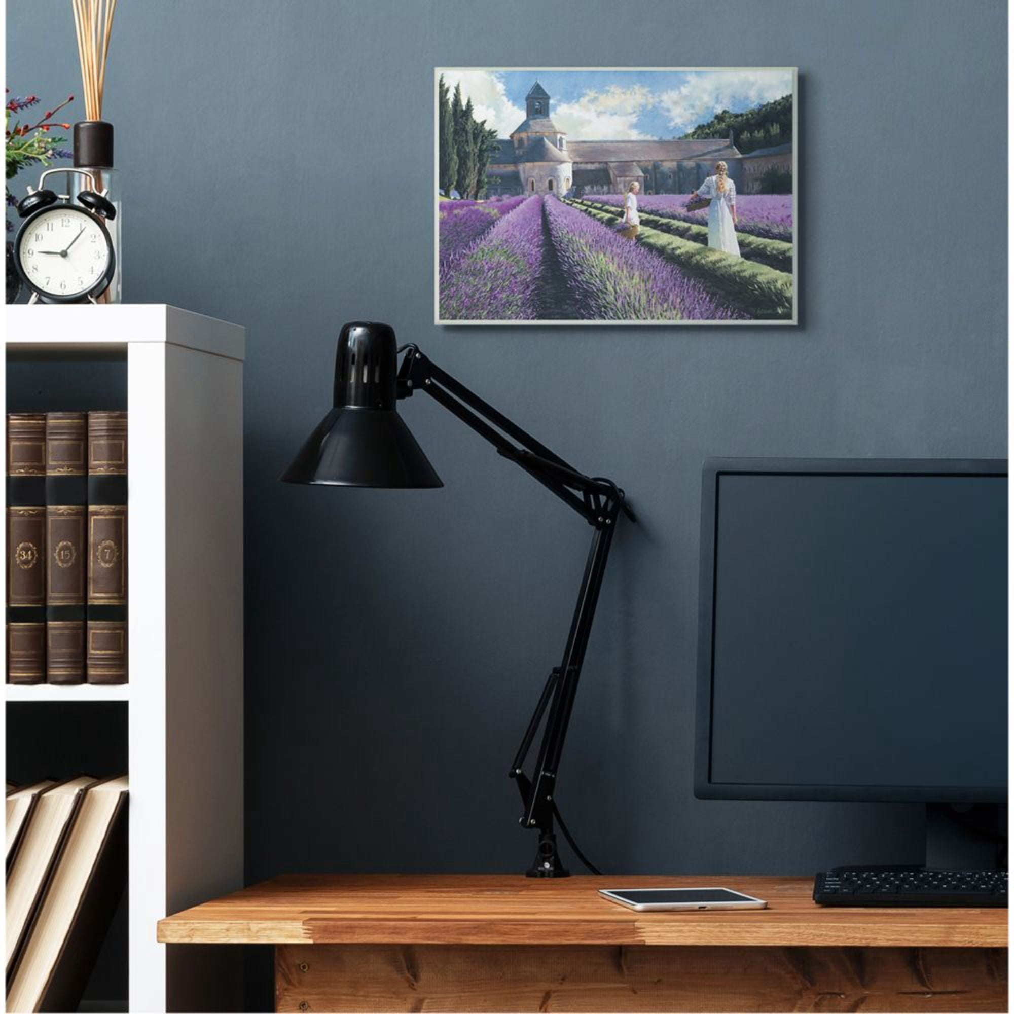 Stupell Industries Women in Lavender Field Countryside Classic Architecture Design by Heide Presse