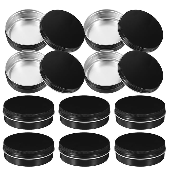 RUNROTOO 20Ud De Aluminio Ligero Negro Para Viaje Y Almacenamiento De Cosméticos