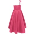 thumbnail image 4 of TiaoBug Kids Girls One Shoulder Flower Girl Wedding Bridesmaid Dress Sleeveless Princess High Low Dresses Rose 12, 4 of 6