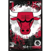 NBA Chicago Bulls - Maximalist Logo 23 Wall Poster, 22.375" x 34" Framed