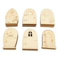 thumbnail image 2 of 60 uds DIY adornos de madera sin terminar patrón de dibujos animados boj adornos de madera pintados a mano para pintar para decoraciones, 2 of 5