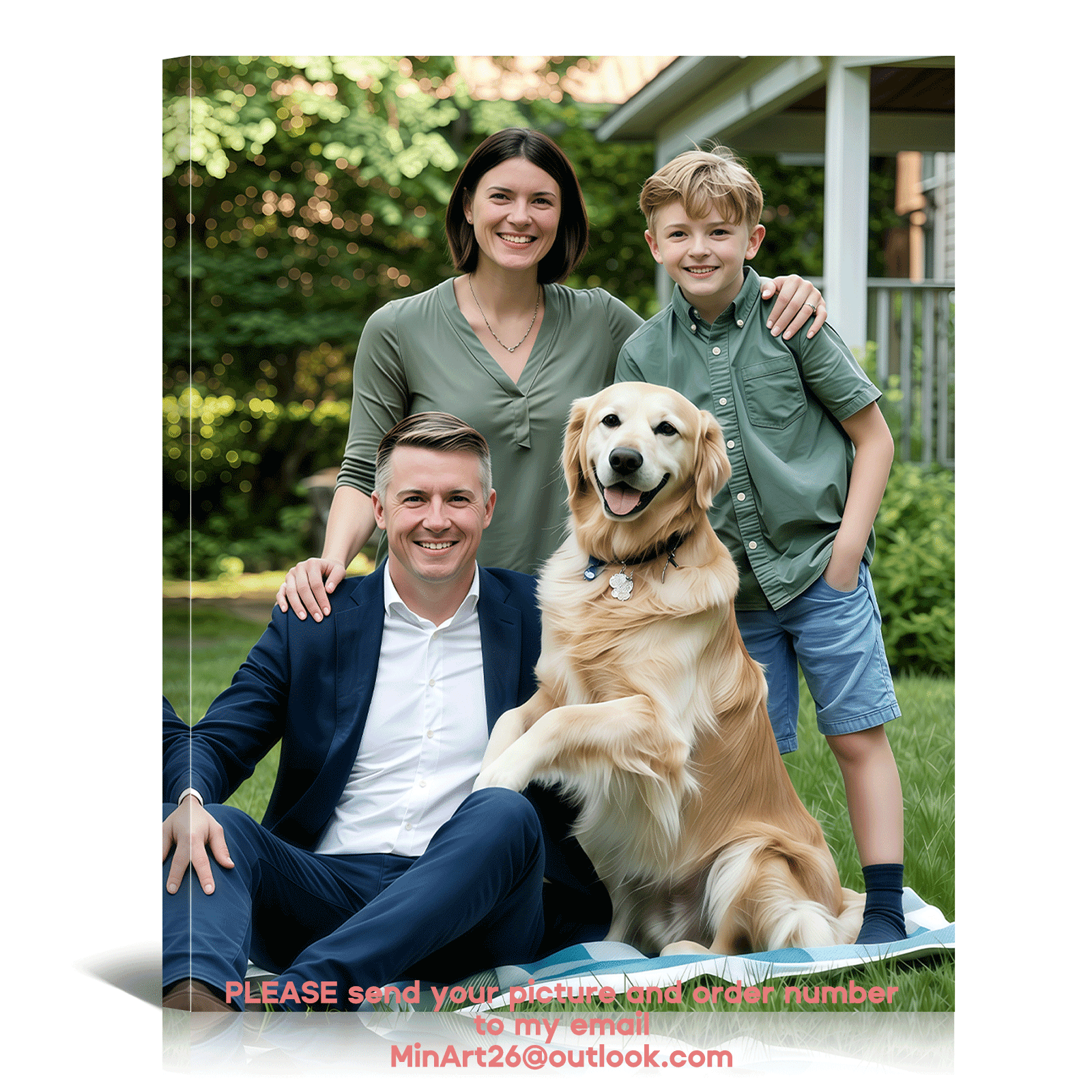Custom Canvas Prints with Your Photos 8x10 Personalized Pictures Wall Art for Family Pet Customized Gifts for Mom Men Women Wedding Birthday Home Decor
