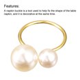 thumbnail image 4 of Servilleteros Anillos Unique Bargains 4uds 39mm Aleación dorado blanco, 4 of 5