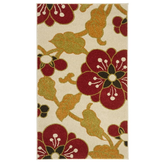 SAFAVIEH Newbury Kostadin Floral Area Rug, Ivory/Red, 3' x 5'
