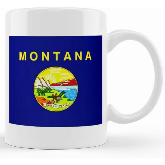 Montana Coffee Mug State Flag Coffee Mug Gift, Ceramic Novelty Coffee Mug, Tea Cup, Gift Present For Birthday, Christmas Thanksgiving Festival, 11oz Sarcasm With Sayings Mug