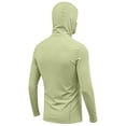 thumbnail image 4 of Men's UPF 50+ Sun Protection Hooded Shirt with Integrated Face Cover Long Sleeve Lightweight Rash Guard Shirts, M, 4 of 4