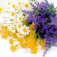 thumbnail image 3 of Artificial Flowers, 16 Bundles Fake Flowers for Outdoor UV Resistant Faux Plants No Fade Lavender Daisy Flowers Greenery Shrubs Home Wedding Porch Cemetery Indoor(Purple,Yellow,White), 3 of 5