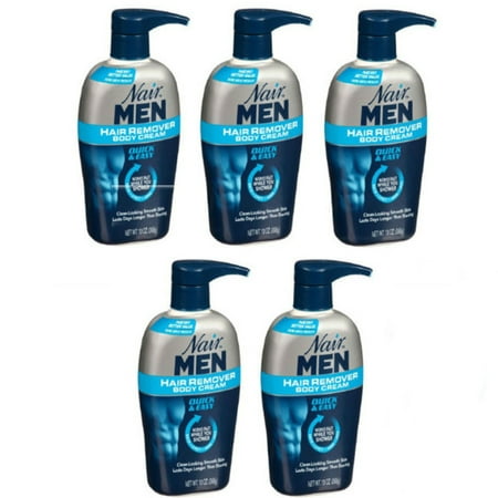 5 Pack - Nair Men Hair Removal Body Cream 13 oz (368 g) (Best Male Hair Removal Cream)