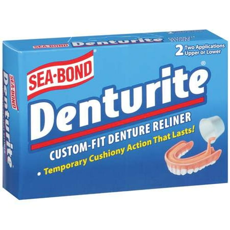 Sea-Bond: Temporary Denture Reliner W/Custom Fit & 2 Applications Denturite