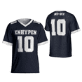 thumbnail image 4 of ENHYPEN En Black Navy Number Kpop Football Jersey – Unisex Concert Outfit Kpop Merch for Fans, Walk the Line Tour 2025 Gift, 4 of 9