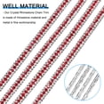 thumbnail image 3 of 1 Yard 3 Rows Rhinestone Chain, 8.5mm Crystal Close Claw Chain Trim (Silver, Red, White), 3 of 7