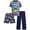 Grey Beary Fresh, variant on Quad Seven Boys Pajama Set Breathable Graphic Sleep Shirt, Pajama Pants & Lounge Shorts 3 Piece