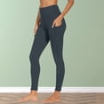 thumbnail image 4 of BUIGTTKLOP Leggings with Pockets for Women High Waisted Yoga Pants Ankle Length Stretchy Slim Fitted Workout Tights, 4 of 8