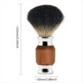 thumbnail image 4 of Cepillo para Barba de Pelo de Tejón Puro, Cepillo de Afeitar para Hombre con Manejar de Madera, Suministro de Maquinillas de Afeitar, 4 of 5