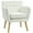 Cream White, variant on HOMCOM Modern Accent Chair, Linen Upholstery Armchair, Tufted Club Chair