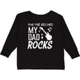 thumbnail image 3 of Inktastic For the Record, My Dad Rocks Boys or Girls Long Sleeve Toddler T-Shirt, 3 of 5