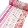 thumbnail image 5 of Wrapables Decorative Washi Tape Box Set for DIY Arts & Crafts, Scrapbooking, Diary, Stationery, Card-Making, Gift Wrapping (12 Rolls), Pink, 5 of 8