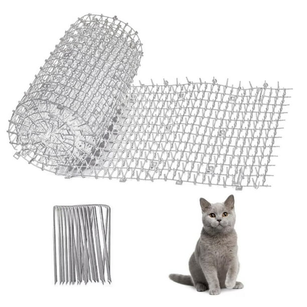 Barrera De Animales Para Jardín, Repelente De Animales Para Gatos, Alfombrilla Con Pinchos, Red Antigatos, Tapón De Excavación, Tira De Pinchos, Alfombrilla Con Pinchos Para El Hogar Eigraketly HA034781-00