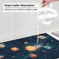 thumbnail image 5 of Honeii Solar System And Planets Print Kitchen Drying Mat Coffee Bar Mat Hide Stain Coffee Maker Mat for Countertops Coffee Pot Dish Drying Mat, 5 of 7
