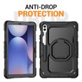 thumbnail image 2 of FJLBDE Case for Samsung Galaxy Tab S10+ Plus 2024/S9 FE+ Plus 12.4 inch, 360 Rotating Stand Handle Pencil Holder Shoulder Strap Heavy Duty Shockproof Cover, Black, 2 of 7