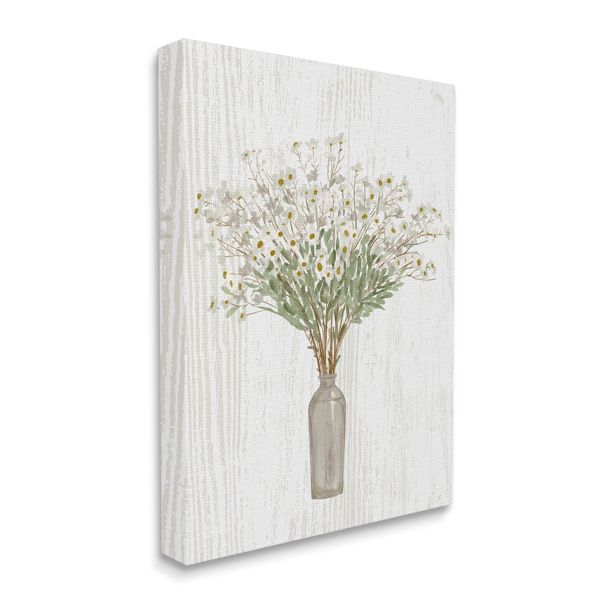 Stupell Industries Delicate Cottage Wildflowers Bouquet Weathered Grainy Pattern Graphic Art Gallery Wrapped Canvas Print Wall Art, Design by Ziwei Li