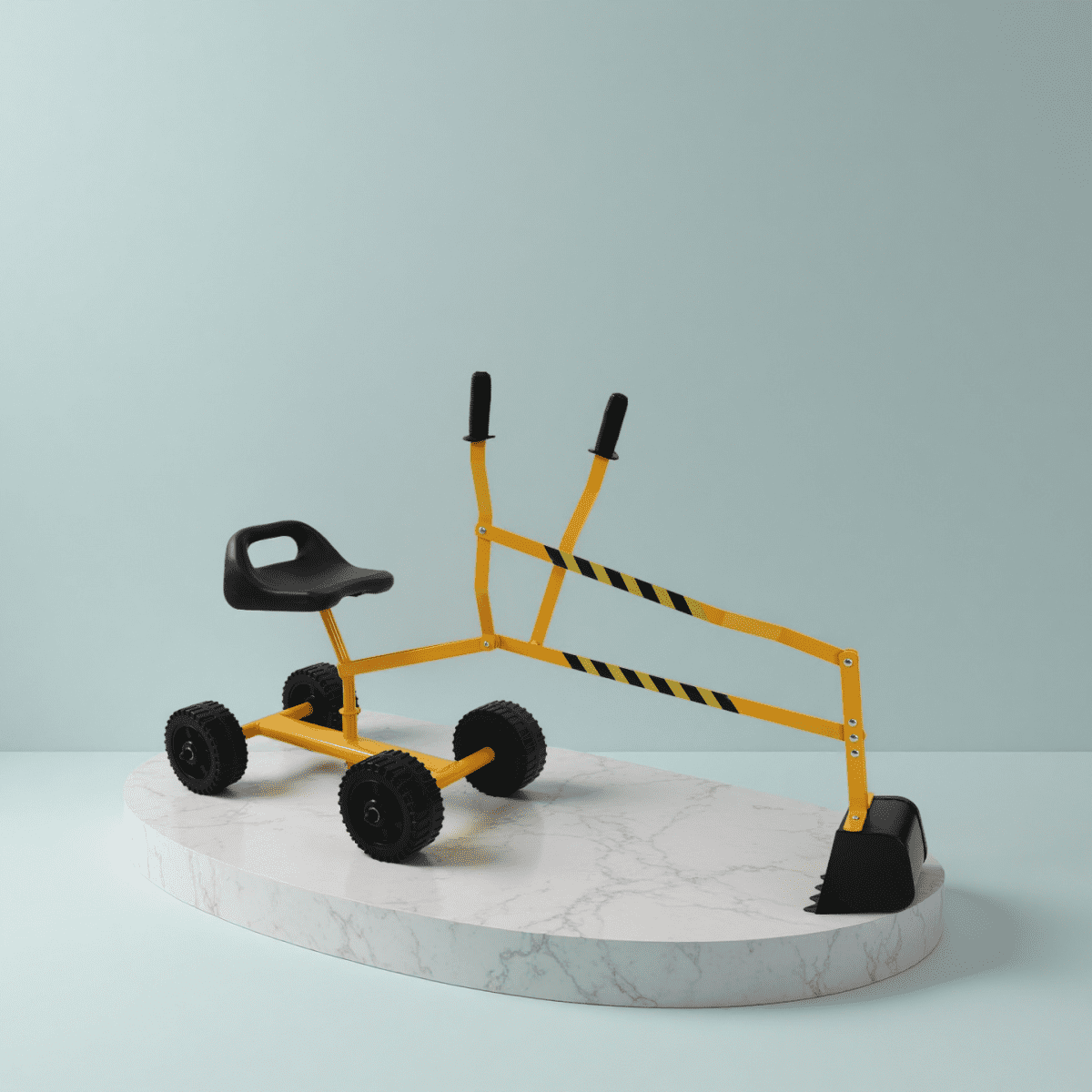 Children's metal trolley, Load-bearing capacity: 33LBS,children's heavy vehicle, metal structure two-wheeled trolley, steel pallet, can be used in gardens, loading leaves, soil, sand, etc. (red)