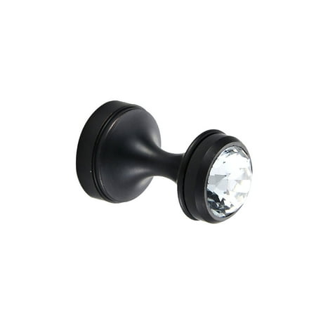 

1Pc Crystal Head Mini Hook Delicate Simplicity Clothes Hat Hanger Wall Door Kitchen Bathroom Hanging Hook (Black)