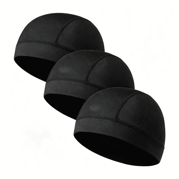 OQRKI 3-Pack Camo Helmet Liner Skull Cap Breathable Mesh for Men Women | Lightweight Cooling Moisture-Wicking Quick-Drying under Motorcycle Cycling Sports Hard Hat Liner