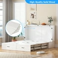 thumbnail image 5 of Puremind Queen Size Murphy Bed with Mattress and Charging Station, Cabinet Bed with Storage Drawer, Murphy Bed Furniture for Bedroom/Office/Guest Room, White, 5 of 7