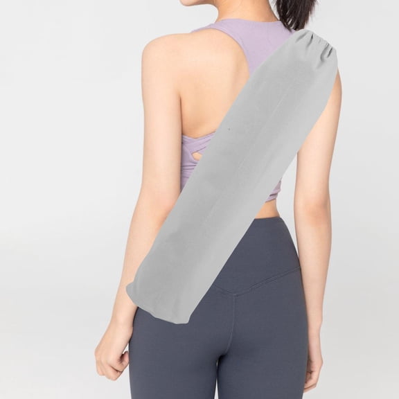 ETEREAUTY White Nylon Yoga Mat Carrier Tote with Breathable Design for Daily Use, Lightweight and 1 Set
