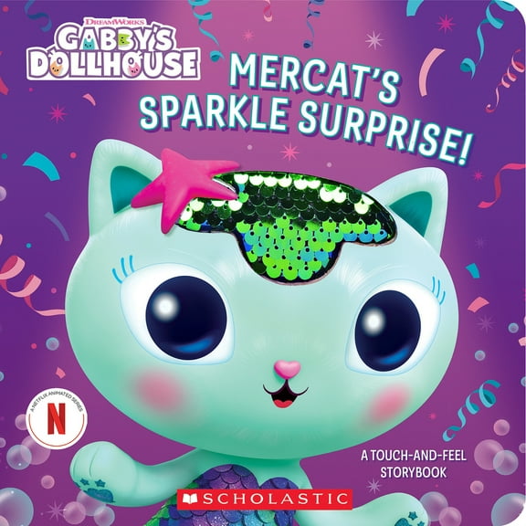 Pre-Owned Mercat's Sparkle Surprise!: A Touch-And-Feel Storybook (Gabby's Dollhouse) (Paperback) 1339017679 9781339017679
