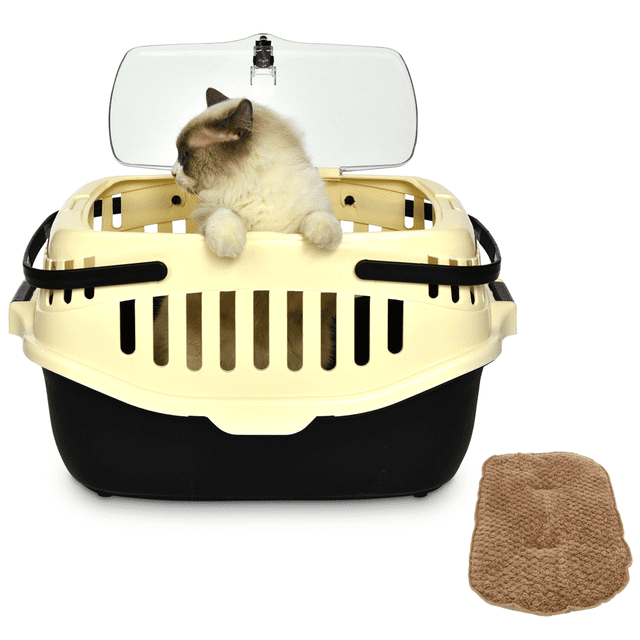 Transportadora para Gato KE WOOW Kennel de plástico con Puerta superior para Perros Toy Chico