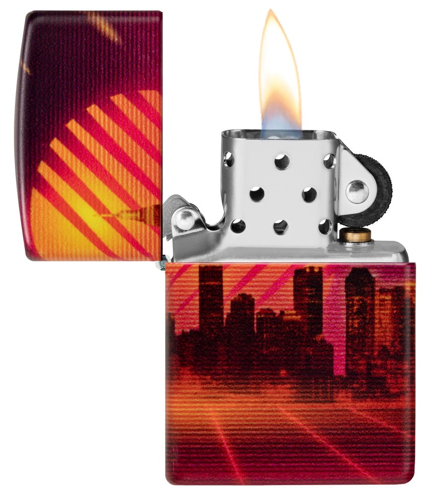 Zippo Cyber City Design 540 Color Matte Pocket Lighter
